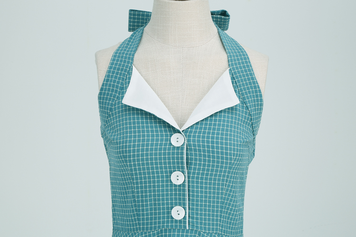 1950s Halter Dresses for Women with Pockets Vintage Cocktail Swing Dress